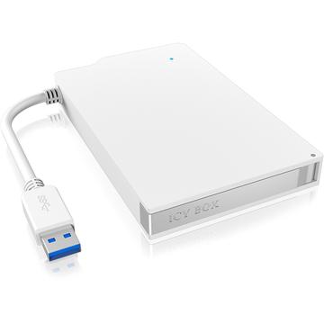 HDD Rack RaidSonic IcyBox External enclosure for 2.5'' SATA SSD/HDD 9.5mm, LED Display, White