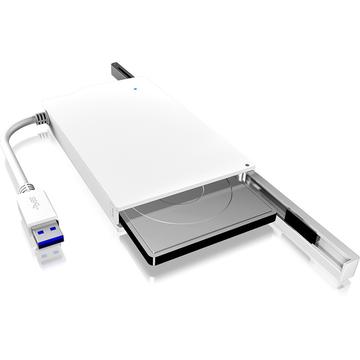 HDD Rack RaidSonic IcyBox External enclosure for 2.5'' SATA SSD/HDD 9.5mm, LED Display, White