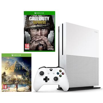 Consola Microsoft Xbox One S 500GB + Call od Duty WWII + Assassins Creed Origin + Live 6 Alb
