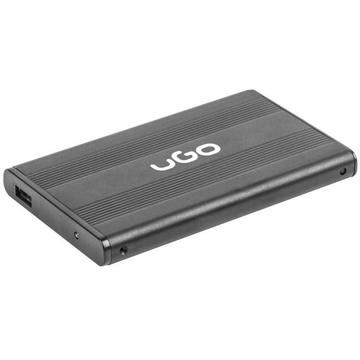 HDD Rack Natec UGO HDD/SSD enclosure for 2.5'' SATA - USB2, Aluminum, black