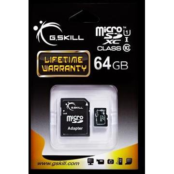 Card memorie G.Skill Micro SDXC 64GB Class 10 UHS-1 + adapter
