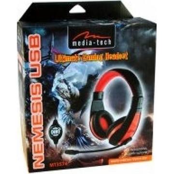 Casti MEDIATECH NEMESIS USB - Stereo USB for gamers, cable remote control