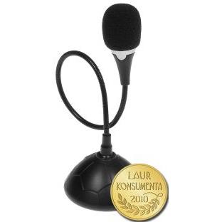 Microfon MEDIATECH MICCO - Mini microfon de inalta calitate, pt. birou, cu buton ON/OFF