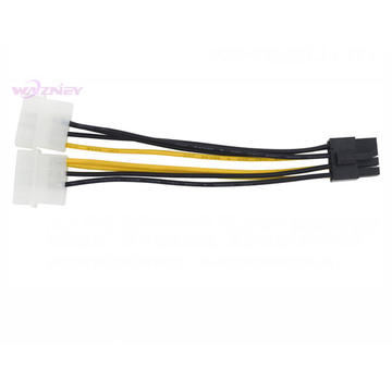 Wazney 2 IDE Dual 4 Pin Molex IDE Male to 8 Pin Female PCI-E Y Molex IDE Power Cable Adapter Connector For Video Card