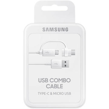 Samsung Combo Cable Type-C Micro USB Alb