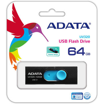 Memorie USB Adata UV320 64GB USB 3.1 Negru/Albastru