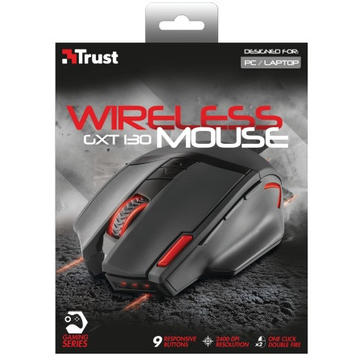 Mouse Trust GXT 130 Wireless Gaming Negru