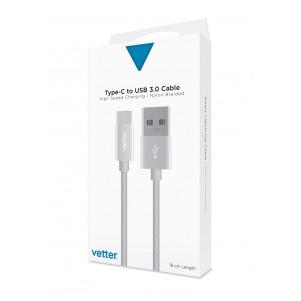 Vetter USB Type C to USB 3.0 Cable | 18 cm | Silver