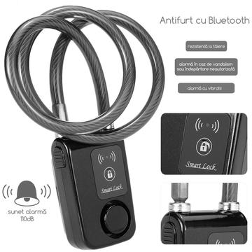 Pegas Antifurt Smart Bluetooth Alarm Negru