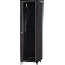 NETRACK standing server cabinet 42U/800x1000mm (glass door)-black FULLY ASSEMBLE