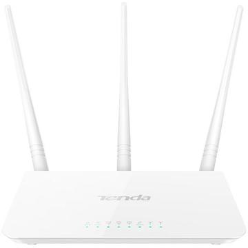 Router wireless Tenda F3 Router 3 Port-uri Wireless N 300Mbps, 3 antene fixe (3 x 5dBi)