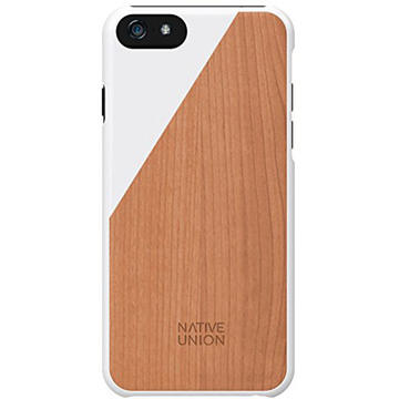 Husa Native Union Husa Capac spate Luxury Clic Cherry Wood Alb APPLE iPhone 6, iPhone 6S