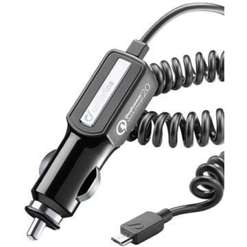 Cellularline Incarcator Auto Quick Charge 2.0 Micro USB