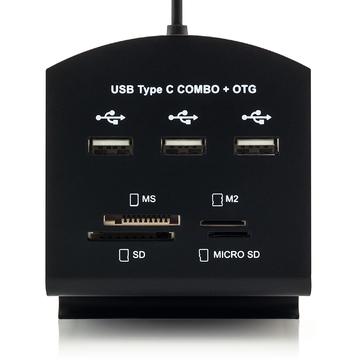 Adaptor C Type, USB 2.0, Card Reader, Micro-SD