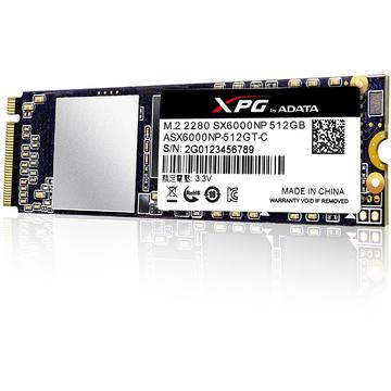 SSD Adata XPG SX6000 512GB PCIe Gen3x2 NVMe 3D TLC M.2 2280