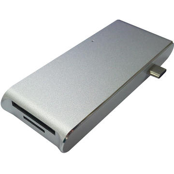 MultiHub Aluminum alloy type-c hub splitter PD charge typeC card reader hdmi 4k converter Space Gray