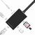 Adaptor C-Type USB 3.0 , 4K HDMI HD, port USB 3.0, slot SD pentru MacBook black