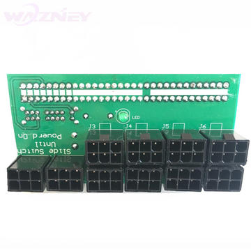 Wazney DPS-1200FB/QB Power Module Breakout Board for 1600W Server Power Conversion Board with 10 6 pin Cable for Mining Device