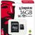 Card memorie Kingston Canvas Select 80R 16GB MicroSDXC Clasa 10 UHS-I + adaptor SD