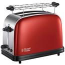 Prajitor de paine Russell Hobbs Colours Plus Flame Red 23330-56, 1670 W, Fante extra late, Rosu/Inox