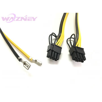 Wazney Cablu PCIe PCI-E PCI Graphics Video Card Connector PC Terminal to 3 Molex 8pin 8 pin (6+2)pin Power Supply Cable For Miner 12AWG+16AWG