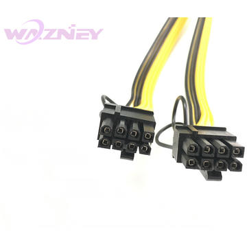 Wazney Cablu PCIe PCI-E PCI Graphics Video Card Connector PC Terminal to 3 Molex 8pin 8 pin (6+2)pin Power Supply Cable For Miner 12AWG+16AWG