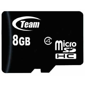 Card memorie Team Group MicroSDHC 8GB Clasa 4 + adaptor