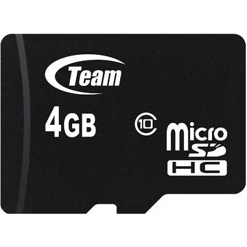 Card memorie Team Group MicroSDHC 4GB Clasa 10 + adaptor