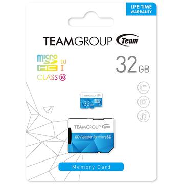 Card memorie Team Group MicroSD 32GB Clasa 10 + adaptor