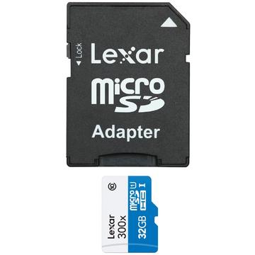 Card memorie Lexar MicroSD 32GB Clasa 10 UHS-I + adaptor