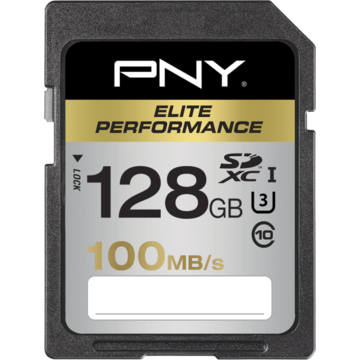 Card memorie PNY Elite Performance SDXC 128GB Class10 UHS-1 U3