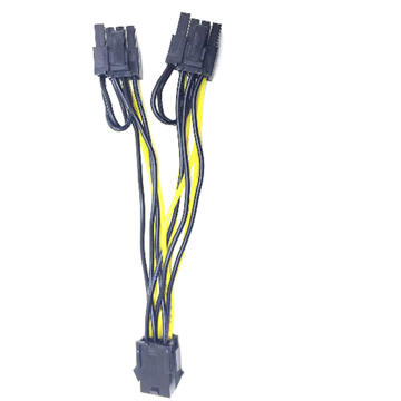 Wazney PCI 6 pin PCI Express to 2 x PCIe 8 (6+2) pin Graphics Video Card PCI-e VGA Splitter Hub Power Cable