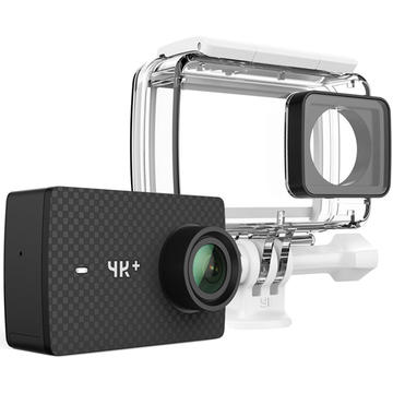Xiaomi Camera Yi 4K Plus Action + Husa 360 Waterproof Si Kit Utilizare Negru
