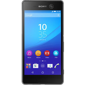 Smartphone Sony Xperia M5 Dual Sim 16GB LTE 4G Negru 3GB RAM