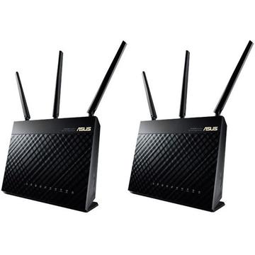 Sistem Wireless Asus AiMesh AC1900, RT-AC67U, 2 Pack