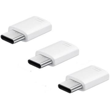 Adaptor Samsung USB Type C - MicroUSB White 3-Pack