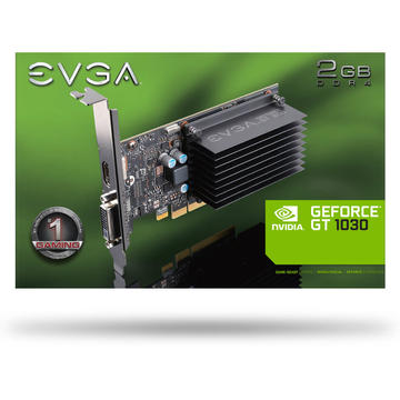 Placa video EVGA GeForce GT 1030 2GB DDR4 Passive Low Profile