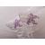 Glitterland Lenjerie de pat dubla brodata,Butterfly Mauve Fantasy, 240x260 cm, 6 piese, Alb