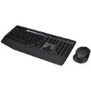 Tastatura Logitech MK345 - Tastatura, USB, Layout US, Black + Mouse Optic, USB, Black