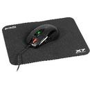 Mouse A4Tech Optic X-710BK, USB, Black + Mouse Pad X7-200MP, Black