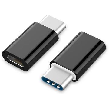 Gembird USB 2.0 Type-C OTG adapter (CM/MicroUSB-F), black