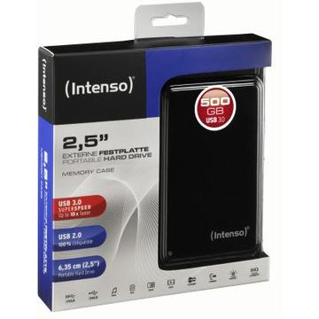 Hard disk extern Intenso 500GB 2.5" MemoryCase USB 3.0 Black
