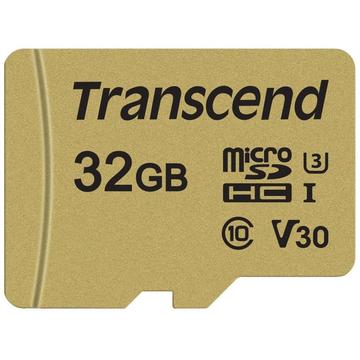 Card memorie Transcend microSDHC USD500S 32GB CL10 UHS-I U3 Up to 95MB/S +adapter