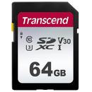 Card memorie Transcend SDXC SDC300S 64GB CL10 UHS-I U3 Up to 95MB/S