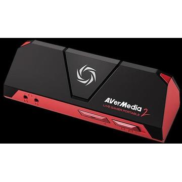 Placa de captura AVerMedia Video Grabber Live Gamer Portable 2, USB, HDMI, FullHD, 1080p60