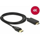 Delock Cablu Displayport 1.2 tată - High Speed HDMI-A tată pasiv 4K, 2m; negru