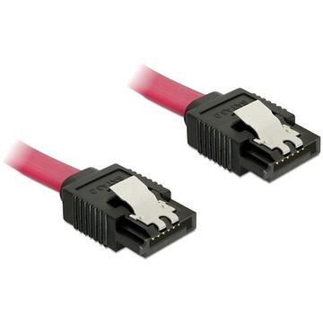 Delock Cable SATA 6 Gb/s 20 cm straight/straight metal red