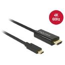 Delock Cable USB Type-C male > HDMI male (DP Alt Mode)4K 60 Hz 2m black