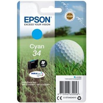 Ink Golf ball Singlepack Epson Cyan 34 DURABrite Ultra | 4,2 ml