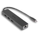 iTec i-tec USB C Slim 3-porturi HUB Gigabit Ethernet USB 3.0 to RJ-45 3x USB 3.0